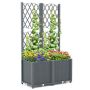 Приподнятая грядка 80x40x140см, серого цвета