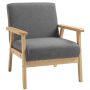 Tugitool Homcom 64x70x72cm, halli/heledat pruuni värvi