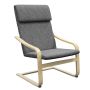 Tugitool Homcom 65x78x96cm., hall/helepruun