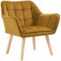 Tugitool Homcom 67x61,5x71cm, kollane/heledalt pruun