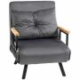 Tugitool-voodi Homcom 63x73x81cm, tumehall värv