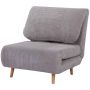 Tugitool-voodi Homcom 82x89x83cm, hall/heledat pruuni värvi