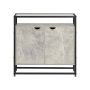 Kummut 81x35x78cm., hall/must värv