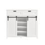 Kummut 104x35x93cm., valge/must