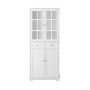Кухонный шкаф 75x40x175см., белого/серебристого цвета
