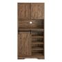 Буфет 80x34x170см., коричневого/черного цвета