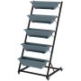 Lillepostament Outsunny 65x67x145cm., hall/must