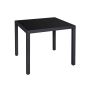 Terrassilaud musta klaasist pealispinnaga 85x85x73cm