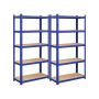 Hoiuriiulite komplekt 2 tk, 180 x 90 x 40 cm, sinine