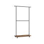 Riidepuuraam ratastel 35x98.5x180.3cm., pruun/must