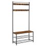 Riidepuuraam kingariiuliga 32 x 85 x 175 cm, vintage - must