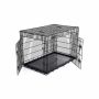 Metallist kahe uksega koerapuur 122 x 81 x 76 cm, suurus XXXL, must