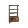 Kõrge kapp LSC75BX 70 x 30 x 121,5 cm, pruun/must