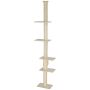 Kasside kraapimispost PawHut 42,5x26,5x275cm, kreemjas