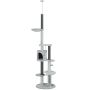 Kassimaja kraapimispost PawHut 60x255cm., hall/tumehall
