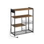 Кухонная полка 35x80x93,5см., коричнево-черная