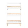 Laste riiul 75x15x120cm., valge/heledapruun