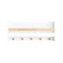 Lastetoa seinariiul 73x15x30cm., valge/heledapruun