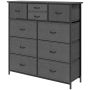 Kummut Homcom 100x30x100cm., tumehall/must