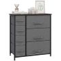 Kapp Homcom 63,5x30x71cm, tumehall/must