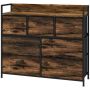 Комод Homcom 98x29x85см, коричневый/черный цвет