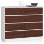 Kummut NORE K160 8 sahtliga, valge/tumepruun