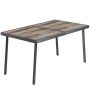 Õuelaud Outsunny 145x85x72cm., must/helepruun