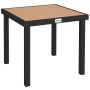 Õuelaud Outsunny 78x78x74cm., must/helepruun