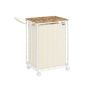 Pesukorv ratastel 90L., must/valge