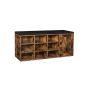 Скамейка для обуви с полками 110x30x48 см., коричневая/черная