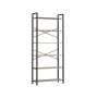 Riiul 30x80x186cm., must/helepruun