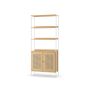 Riiul 30x76,4x174,7cm., helepruun/valge
