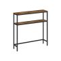 Konsoollaud 20x80x80cm., must/pruun