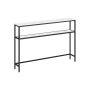 Konsoollaud riiulitega 20x120x80cm., must/valge