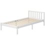 Voodi Homcom 208x96x70cm, valge/heledat pruunides toonides