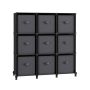 Riiul kastidega 31,5x94x95,5cm., must