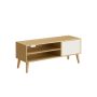 TV-laud 120x40x49cm, helepruun/valge