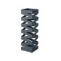 Подставка для зонта 15,5x15,5x49см., темно-серая