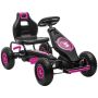 Lasteauto Homcom 121x58x61cm., must/roosa