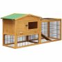 Väikelooma puur PawHut 150x52x68cm, pruun/roheline värv