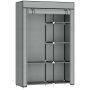 Тканевый шкаф Homcom 103x43x162,5 см, серо-черный