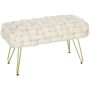 Pehme pink Homcom 76x38x41,5cm, kreemikas/kuldne