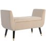 Pehme pink hoiukaruga Homcom 107x42x65cm, liiva/musta värvi