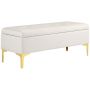 Pehme iste kastiga Homcom 120x44x44,5cm, liiva/kuldse värviga