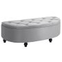 Мягкая скамья с ящиком для хранения Homcom 120x46x42см, серо-черный
