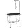 Lemmikloomade hoolduslaud PawHut 90x60x156cm, valge/must