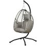 Rippkiiktool Outsunny 110x100x188cm., must/hall