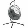 Rippkiiktool Outsunny 116x106x188cm., must/tumehall