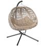 Rippkiiktool Outsunny 130x103x172cm., must/beež