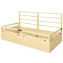 Приподнятая грядка Outsunny 183x98,5x95 см, светло-коричневая.